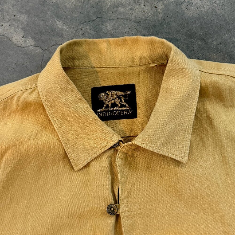 Indigoferra -  cotton/linen overshirt - Size M (fits L/XL
